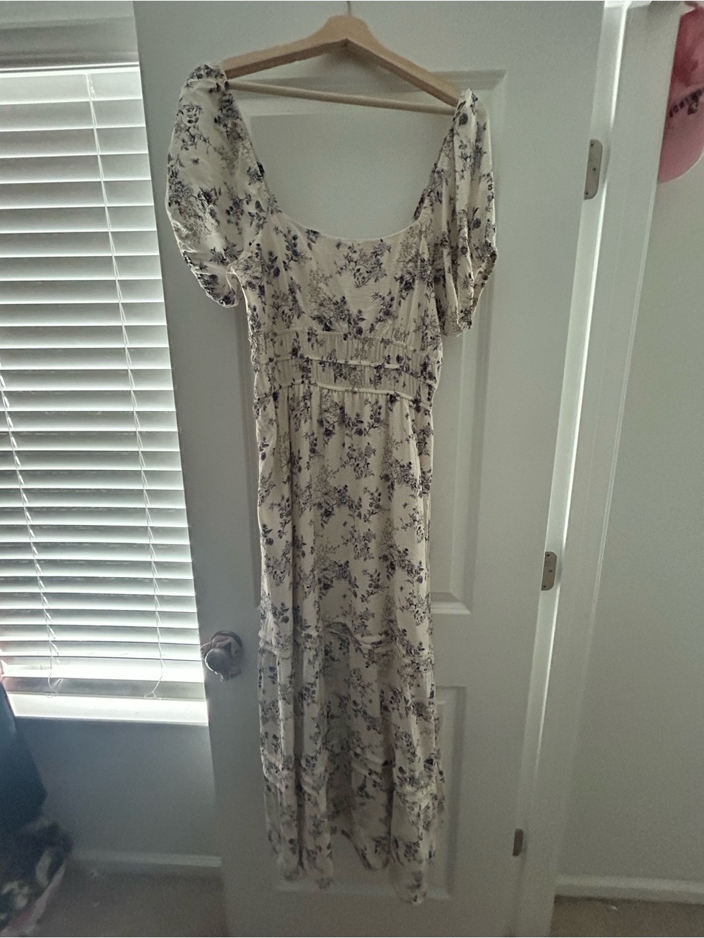 Cream Floral Maxi Dress